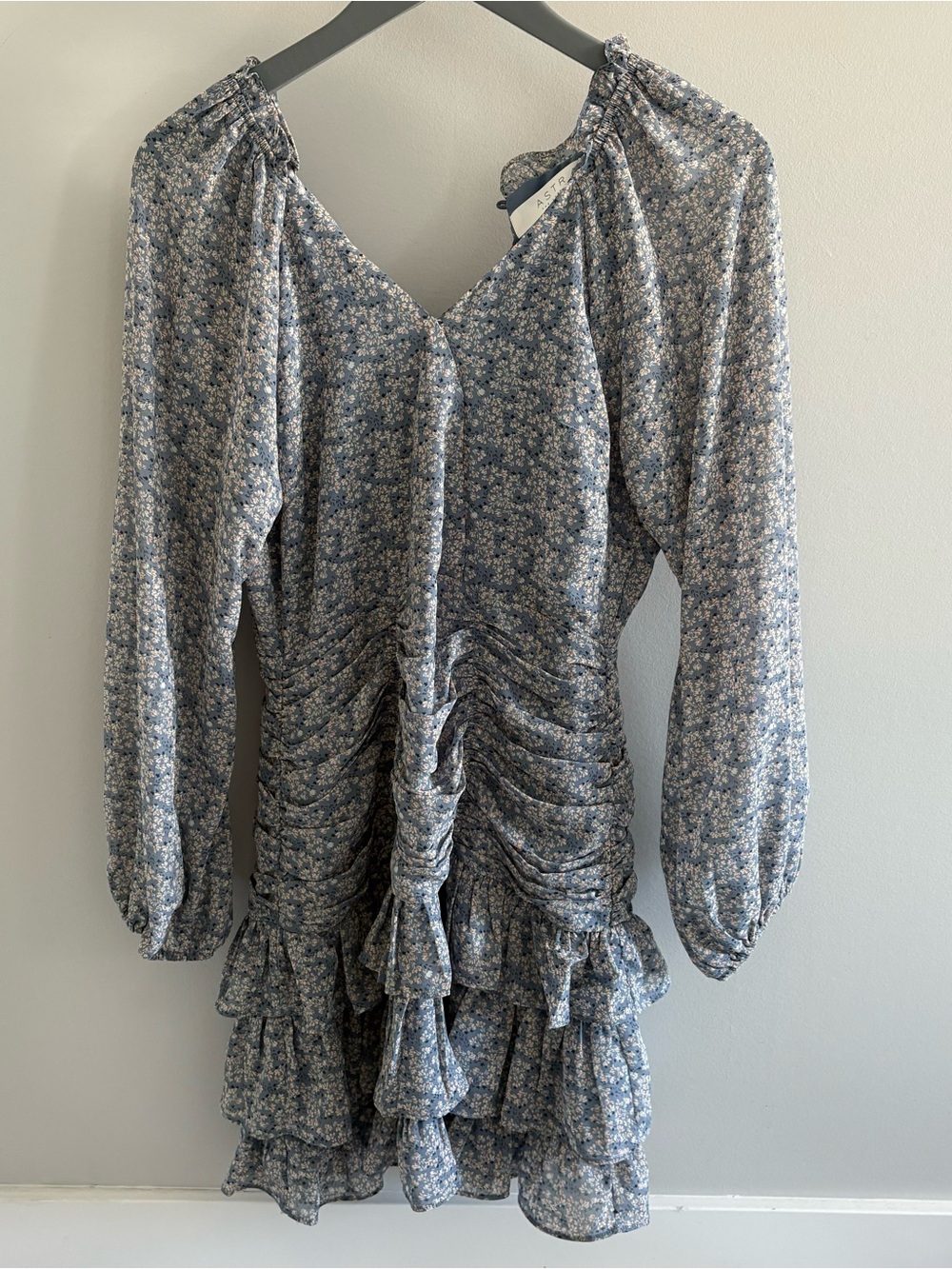 ASTR Blue Floral Print Blouse